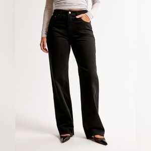 Abercrombie & Fitch Black 90s High Rise Relaxed Curve Love Jeans
